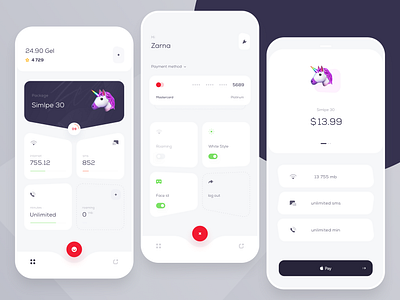 ISP Control p.2 account app application clean dashboad design ios mobile pay profile profile card service setting ui user interface ux
