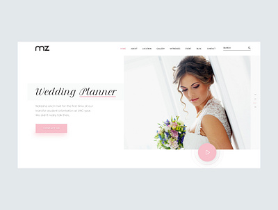 WEDDING blooming branding design homepage marriage product typography ui webdesign wedding white