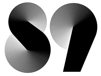 89 - Typography Exploration 36daysoftype 89 barcelona custom type free font geometric lettering modular number op art opart optical art sergi delgado typography typography art