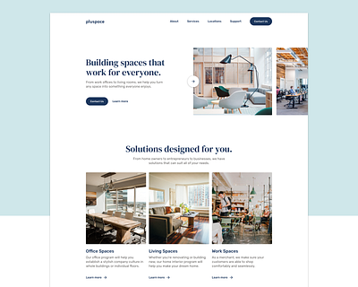 Interior Design Agency Landing Page app architecture branding design figma interior design landing page office space project typography ui ux web design