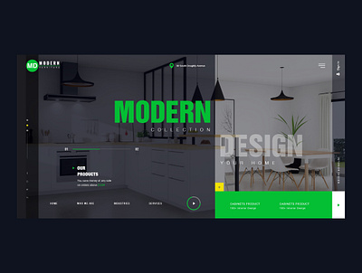 Furniture Homepage branding design ecommerce furniture furniture store homepage modern online product typography ui webdesign