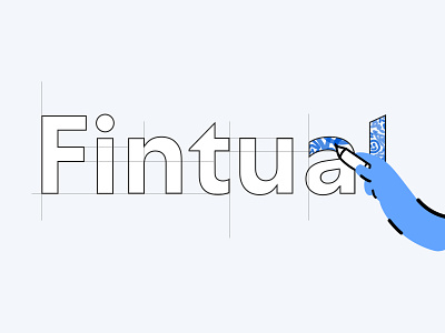 Fintual doodle blue blueprint brand doodle doodles draw drawing finance fintech fintual logo sketch typogaphy