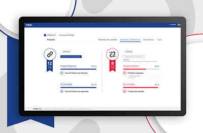 Industry - Data Generation aurélie dassonville control panel data generation factory files industry pixeloscopia production progress bar table ui ui design ux work