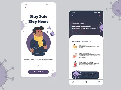 Covid-19 Awareness App design mobile mobile app mobile app design mobile design mobile ui