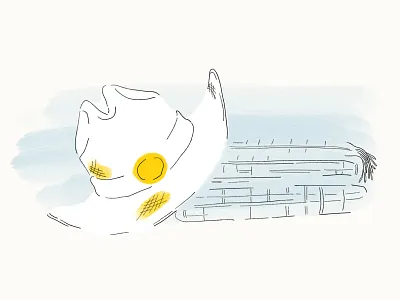 Cowboy Hat blanket cowboy cowboy hat drawing drawing style farm hand drawn illustration ipad pro minimal nature object paintbrush procreate procreate app ranch sky travel womenofillustration womenwhodraw