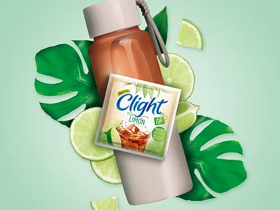 Clight drink mix design digital drink green leaves lemon nature photoshop