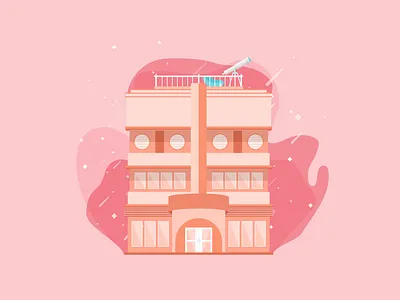 Stargaze Motel adobe illustrator digital art digital illustration flat design flat illustration illustration illustration art illustrations illustrator pastel