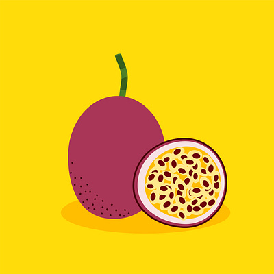 Passion Fruit for Sunday Morning. flat fruits illustration illustration design illustrations illustrator passion passion fruit vector vector art