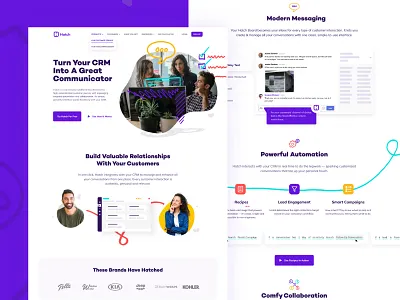 Hatch Homepage homepage interface landing product responsive ui user interface web web design website
