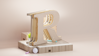 Structure R art cycles render design illustration typography