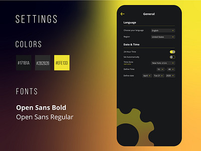 Settings dailyui design interface settings ui