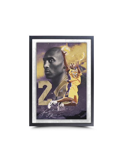 Kobe Bryant on White Suede branding composition design illustration layout design marketing marketing collateral nba poster photography sports typography