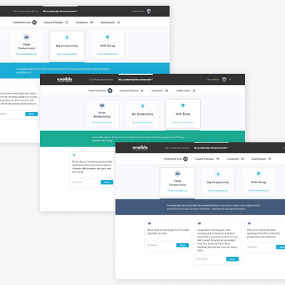 enaible - leadership recommender dashboard design modern website software software design ui ui design ux ux design visual design