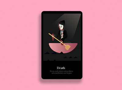 Death :: Tarot boat death detail illustration illustration art illustration design illustration digital illustrator skeleton tarot tarot card tarot cards tarot deck ux ux ui uxdesign uxui