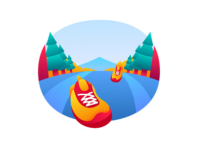 Run animation app design illustration illustrator ui vector