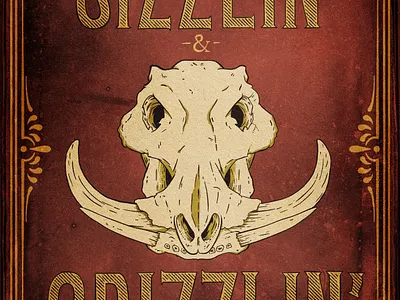 Sizzlin' & Grizzlin' bbq design illustration illustration art illustration design layout design poster design typography typography art typography design vintage design