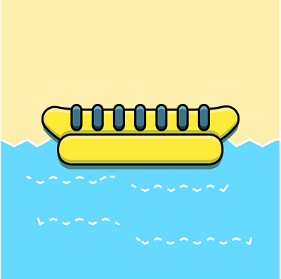 Banana bali banana boat icon iconography nusadua watersport