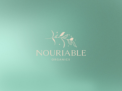 NOURIABLE Organics Logo adobe illustrator adobe photoshop beauty brand identity branding branding design cosmetics food logo logotype organic organic food product design skincare ui visual identity