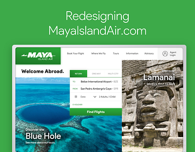 Maya Island Air Redesign Concept air port airplane airport booking concept credit card desktop destination flight maya island air redesign redesign concept travel travel site ui ui ux ux website website concept websitedesign