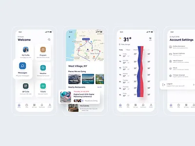 TAPP to Travel - iOS App (LIVE) app design app ui design support designer event event app finder ios app listing map ofspace planner settings travel weather