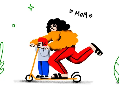 Mother's Day editorial illustration illustration mother motherhood mothers day procreate spring