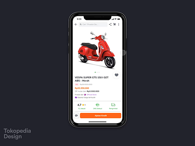 Tokopedia - Vehicle Leasing animation app bike ecommerce interaction leasing tokopedia ui ux vehicle