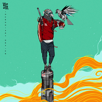the incendiary device 9six cyberpunk graphic designer illustration malaysia robotic