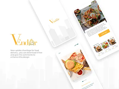 Vendor (free download) app design challenge delivery delivery app design ios uidesign uplabs user experience user flow user interface uxdesign