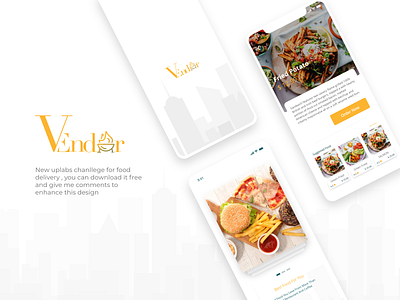 Vendor (free download) app design challenge delivery delivery app design ios uidesign uplabs user experience user flow user interface uxdesign