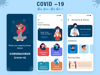 Coronavirus Mobile Application application application ui clean corona app corona virus coronavirus coronavirus application coronavirus application covid covid 19 health healthcare medical medicine mobile app mobile app design mobile ui uiux virus virus tracking app