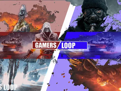 Youtube Gaming banner banner banner ad banner design branding design graphic graphic art graphic design designer illustration logo