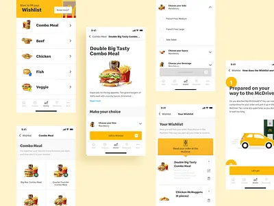 McDonald's Wishlist app basket detail howto lister mcdonalds menu mobile product shop ui ux web wishlist