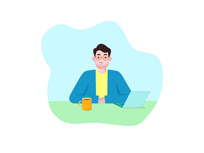 tea break affinity art character coffee design drink illustration illustrator minimal office tea vector vectorart workspace