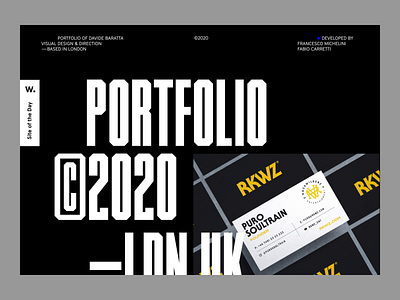 PORTFOLIO 2020 ON BEHANCE animation awwwards behance branding case study design mobile portfolio sotd typography ui ui animation webdesign website