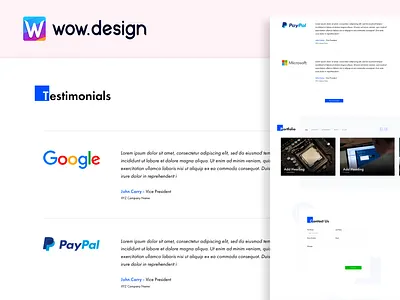 Testimonials categories clients hubspot landing landingpage portfolio slider testimonials website