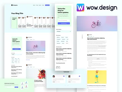 Blog Listing blog blog design blogger cards category clean hubspot listing recent related sidebar social subscribe subscribe form testimonial topic