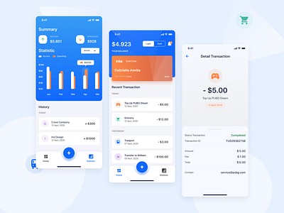 Finance Apps apps blue card charts colors design finance app finances gradient ui ui ux ux