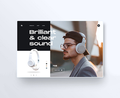 Headphone Modern Web Design adobexd ecommerce headphones minimal modern ui webdesign