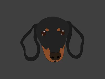Daschund Doodle adobeillustrator cartoon daschund digitalart doodle flatdesign illustration lineart vector vectordesign