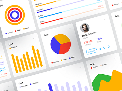 Dasboards UI Kit Freebie bright business charts colorful dashboard data desktop free freebie icons opensource statistic templates ui ux vector widgets