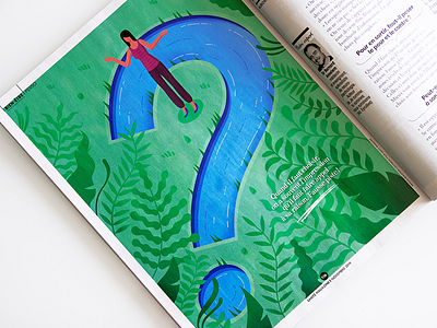"I can't make up my mind" design graphic illustration isometric magazine print psychology texture woman