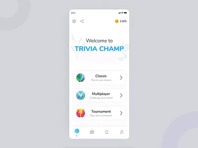 Quiz App animation home mobile presentation profile progress protopie question quiz video