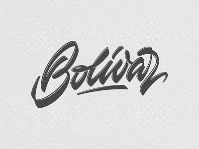 Bolivar brush calligraphy handlettering lettering letters logo logotype script typism typography