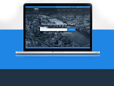 Virgo Homes Estate Agents branding home page landing page logo web design