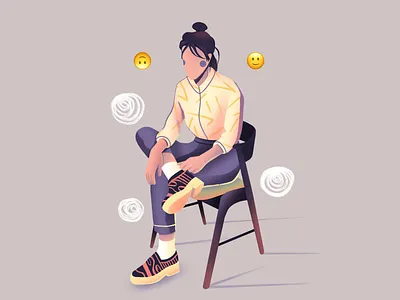 🙂🙃 art character design flat flat design flat illustration gradient graphic icon illustration illustration art illustrations minimal simple texture typography ui ux vector web