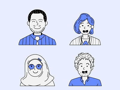 Doodle Avatars avatars icon illustration vector