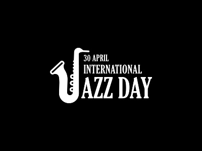 international jazz day second concept black and red black and white black and white logo brand branding design flat international jazz jazz festival logo logo a day logo challenge logo design logo designer logo inspiration logo mark logos rahalarts