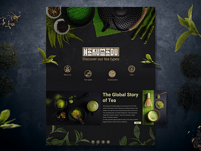 Tea shop design shop shopping tea ui web web design website website concept