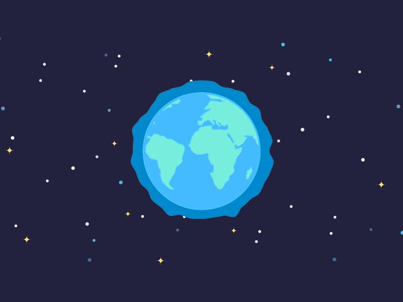 Happy Earth day 2d 2danimation after effects animation anniversary design earth earthday gif illustration motion motion design planet vector