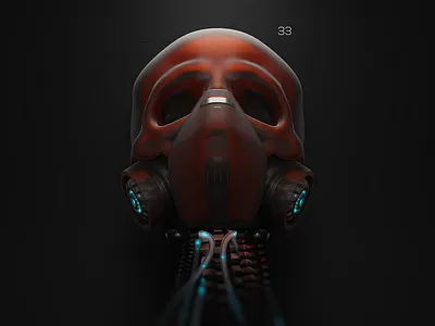 Protection blender3d blendercycles cyclesrender gas mask skull